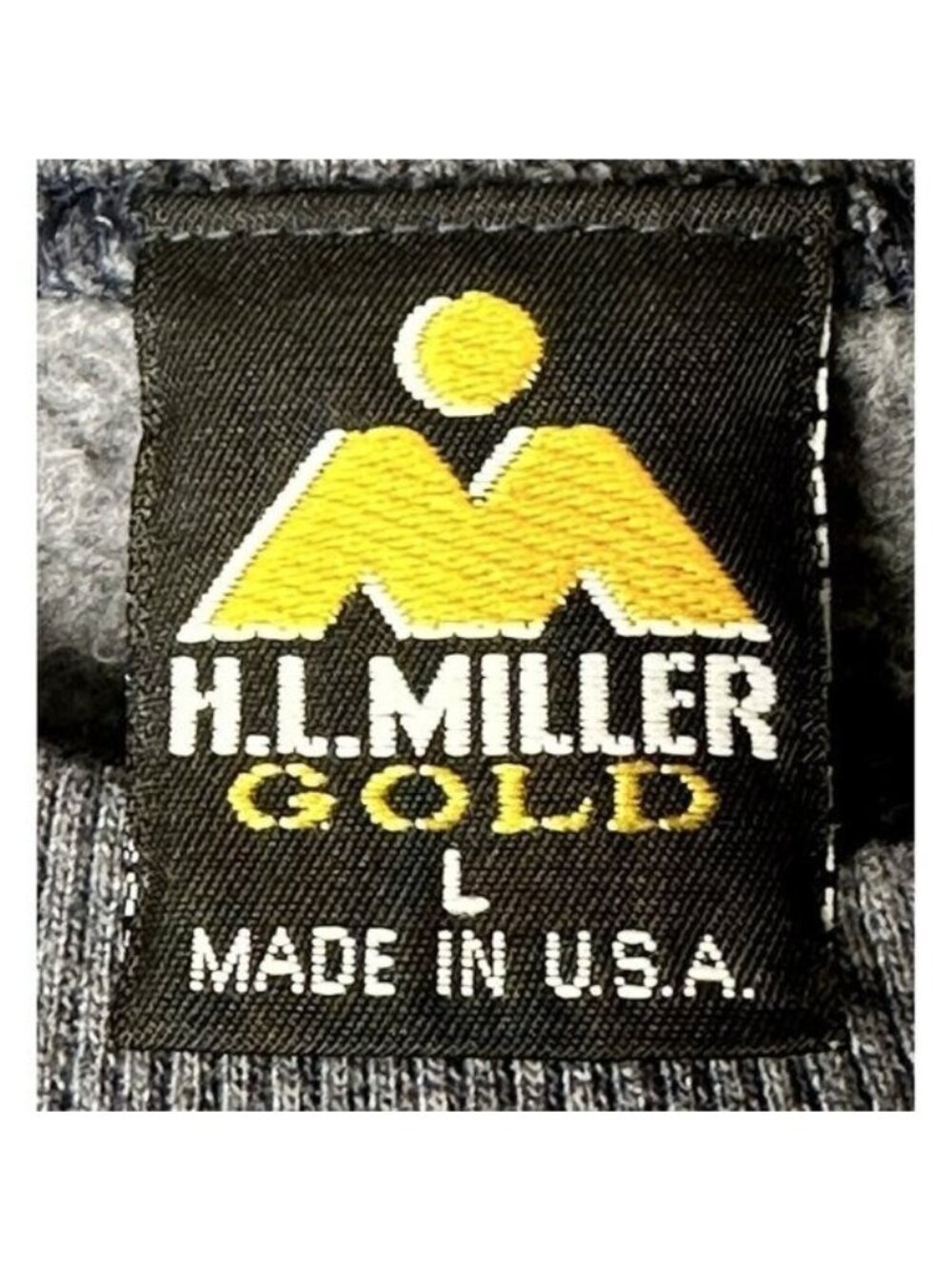 H.L. Miller Gold Sweater Mens L Vintage USA QS-9000 Textured Knit Pullover Blue - Picture 8 of 10